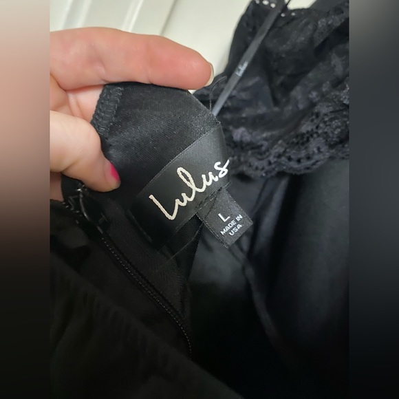 Lulu’s Story of A Starry Night Maxi Dress Empire Waist front slit racerback - Picture 11 of 16